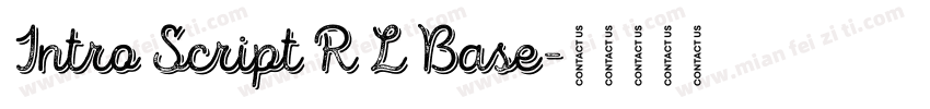Intro Script R L Base字体转换